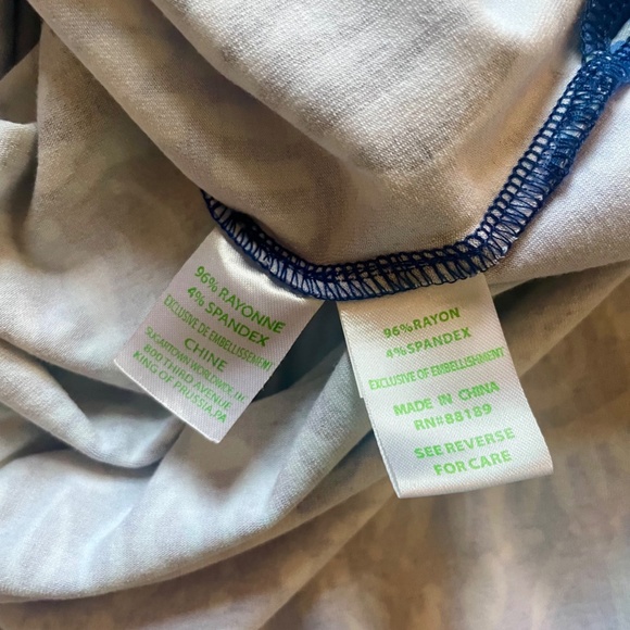 Lilly Pulitzer Meridian Deep Indigo Back Flounce Tassel Strapless Midi Dress L - Picture 7 of 8